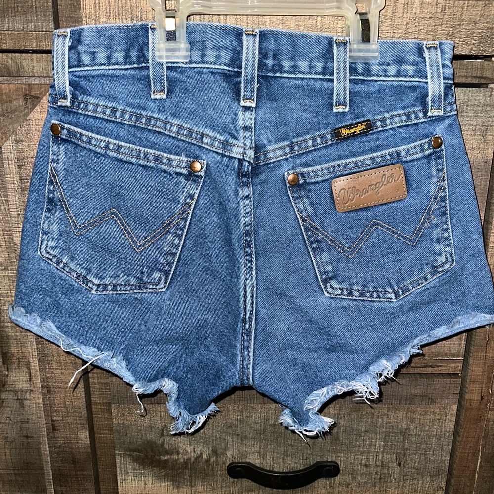 Wrangler Blue Jean Shorts Distressed